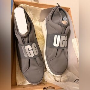 UGG Charcoal Slip-On Neutra Sneaker with Logo Strap size 9.5